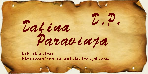 Dafina Paravinja vizit kartica